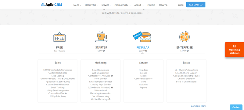 prix agile crm